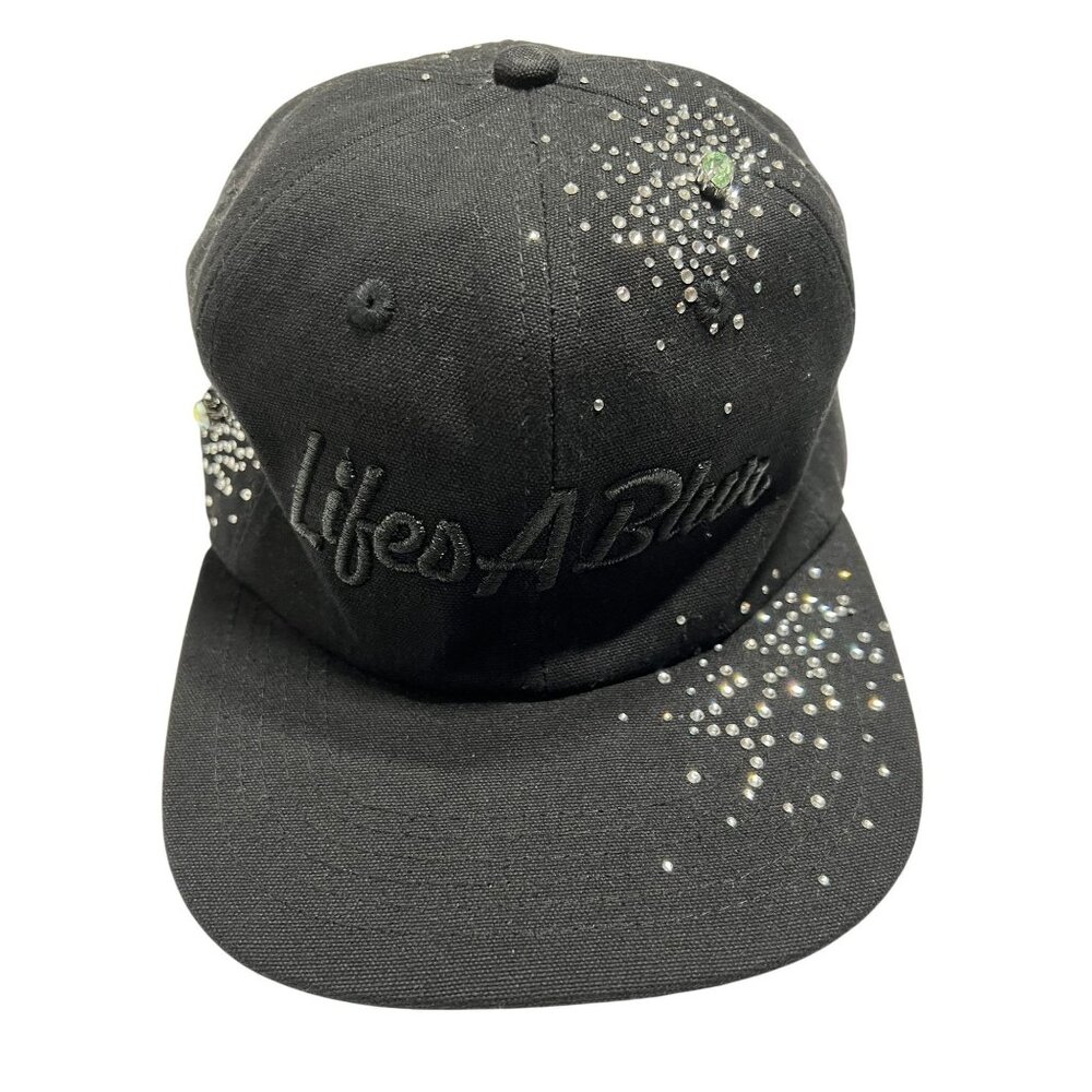 Lifes a Blur Starburst Swarovski Crystal Cap in Black